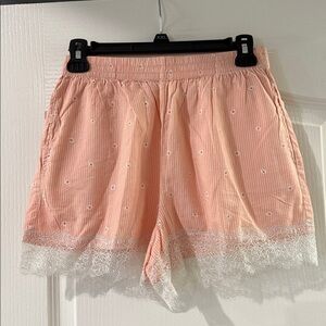 Victoria's Secret Orange Daisy PJ Shorts w/ Lace Size‎ XS